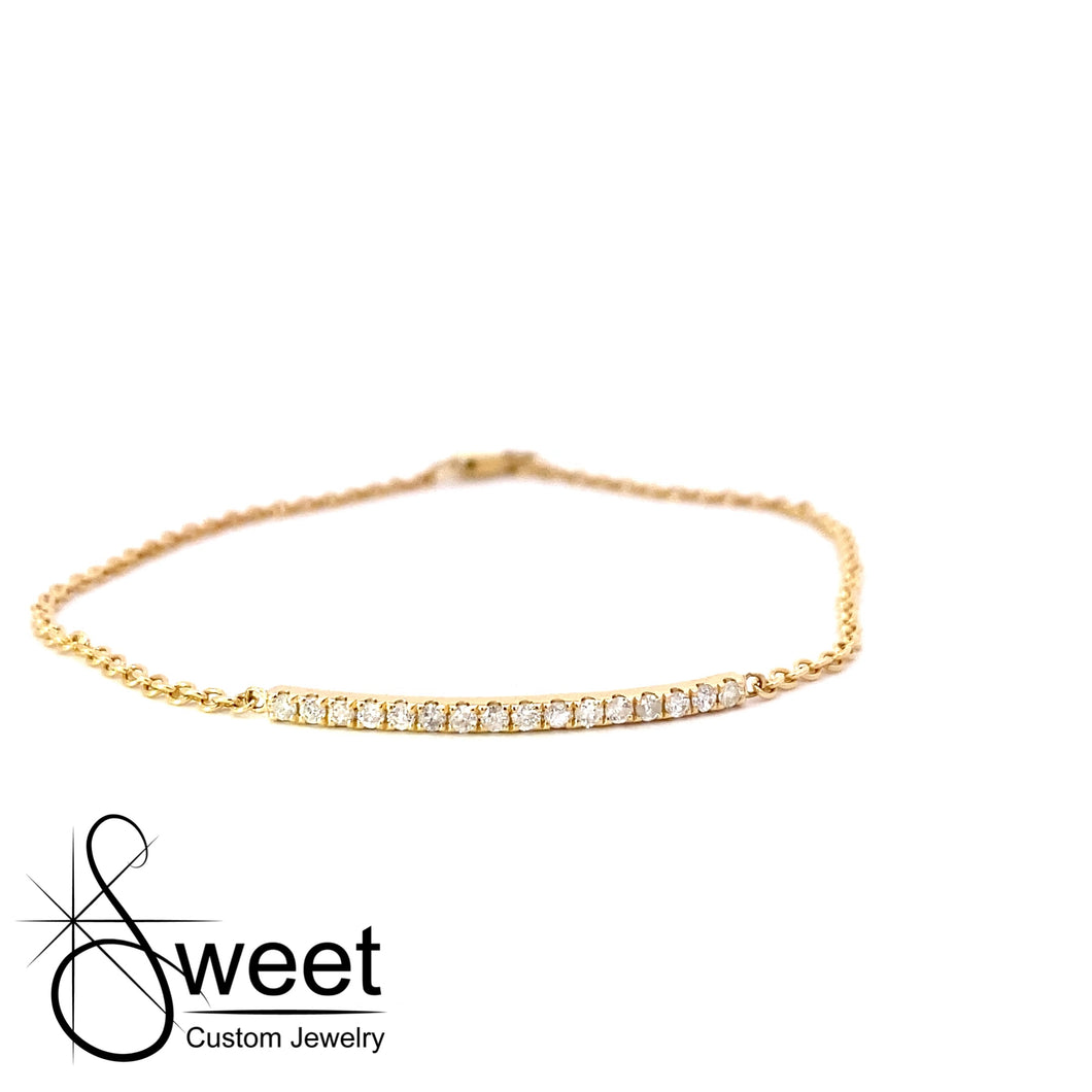 Diamond bar bracelet