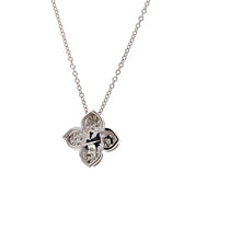 Load image into Gallery viewer, WHITE GOLD DIAMOND FLOWER NECKLACE