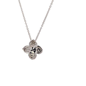 WHITE GOLD DIAMOND FLOWER NECKLACE