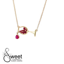 Load image into Gallery viewer, Drop of wine ruby necklace