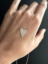 Load image into Gallery viewer, 14KT PAVE DIAMOND HEART NECKLACE