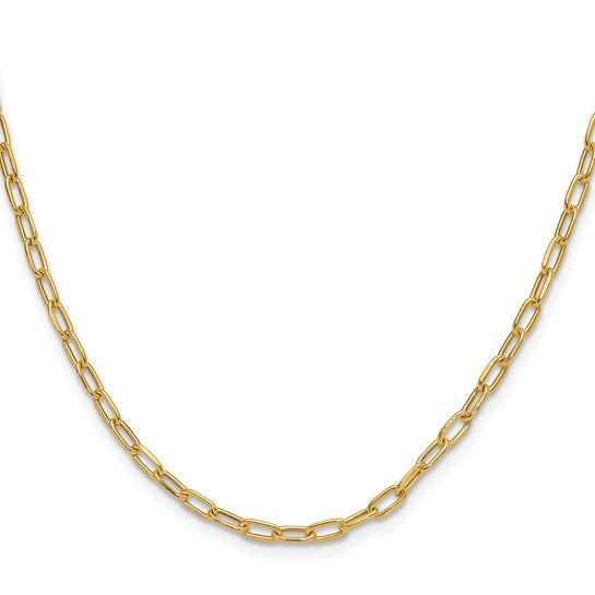Yellow Gold Paper Clip Chain