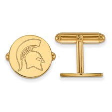Gold Plated Michigan State University cuff links