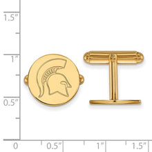 Load image into Gallery viewer, Gold Plated Michigan State University cuff links