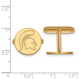 Gold Plated Michigan State University cuff links