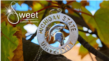 Load image into Gallery viewer, MSU Spartan Circle Pendant