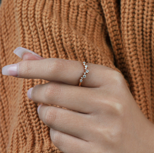 White Gold Diamond Constellation Ring