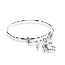 Load image into Gallery viewer, Sterling Silver Medium Spartan Head Bracelet