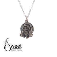 Load image into Gallery viewer, Sterling Silver Mini Gruff Spartan Pendant with Basketball Charm