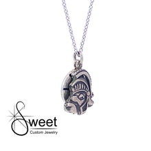 Load image into Gallery viewer, Sterling Silver Mini Gruff Spartan Pendant with Basketball Charm