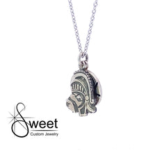 Load image into Gallery viewer, Sterling Silver Mini Gruff Spartan Pendant with Basketball Charm