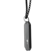 Load image into Gallery viewer, Black Dog Tag with Diamond