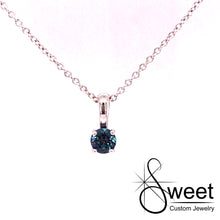 Load image into Gallery viewer, 14KT WHITE GOLD LAB CREATED ALEXANDRITE PENDANT