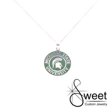 Load image into Gallery viewer, Sterling silver pendant MSU circle