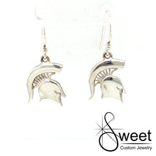 Load image into Gallery viewer, One set of Sterling silver Mini spartan head earrings