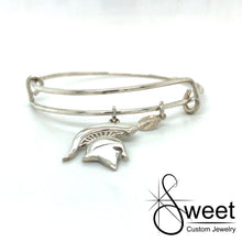 Load image into Gallery viewer, Sterling Silver Medium Spartan Head Bracelet