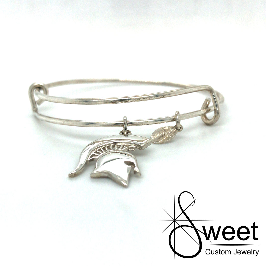 Sterling Silver Medium Spartan Head Bracelet