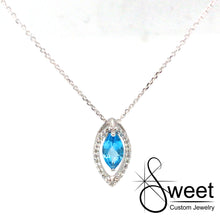 Load image into Gallery viewer, ONE 14KT WHITE GOLD MARQUISE SHAPE PENDANT