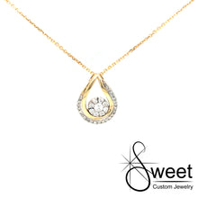 Load image into Gallery viewer, White and Yellow gold diamond pendant