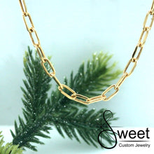 Load image into Gallery viewer, Yellow Gold Paper Clip Chain