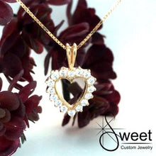Load image into Gallery viewer, Yellow gold CZ Heart Pendant