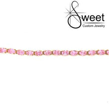 Load image into Gallery viewer, Yellow Gold Barbie Pink Bracelet