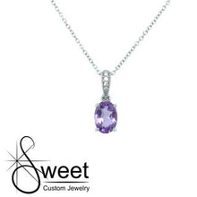 Load image into Gallery viewer, ONE 14KT WHITE GOLD AMETHYST PENDANT
