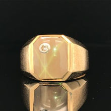 Load image into Gallery viewer, Yellow gold star sapphire and diamond ring