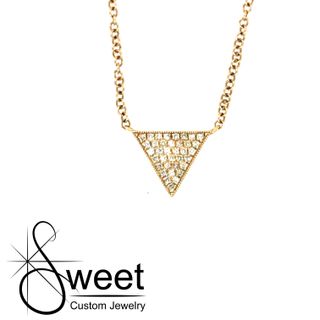Yellow Gold Diamond Geometric Necklace