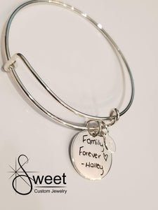 ENGRAVED DISC CHARM BRACELET