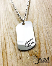 Load image into Gallery viewer, Sterling Silver Dog Tag Fingerprint Pendant