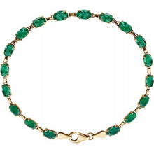 Load image into Gallery viewer, Lab created emerald tennis bracelet