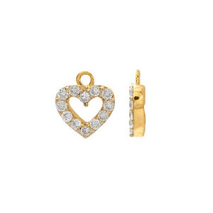 Yellow Gold Diamond Heart Charm