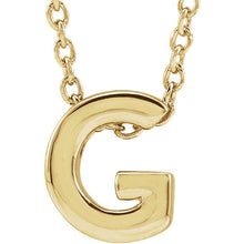 Load image into Gallery viewer, 14kt yellow gold mini initial pendant