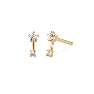 14kt yellow gold topaz drop studs coco