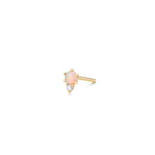 Load image into Gallery viewer, 14KT YELLOW GOLD SINGLE DIAMOND AND OPAL STUD &quot;ZENA&quot;