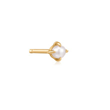 Load image into Gallery viewer, Yellow Gold Pearl Single Stud