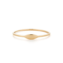 Load image into Gallery viewer, 14kt yellow gold Skinny Signet style ring