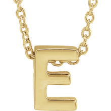 Load image into Gallery viewer, 14kt yellow gold mini initial pendant