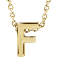 Load image into Gallery viewer, 14kt yellow gold mini initial pendant