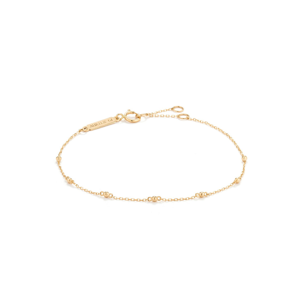 14kt yellow gold tiny dots bracelet