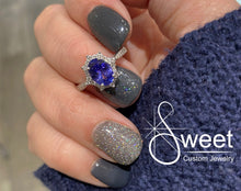 Load image into Gallery viewer, Tanzanite and Diamond Ring