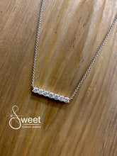 Load image into Gallery viewer, 14kt White Gold Diamond Bar Pendant