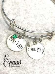 ENGRAVED DISC CHARM BRACELET