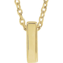 Load image into Gallery viewer, 14kt yellow gold mini initial pendant