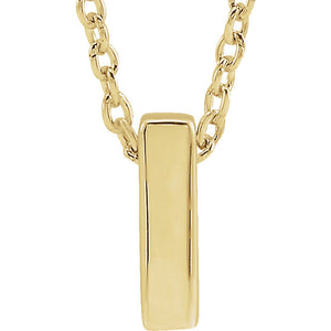 14kt yellow gold mini initial pendant