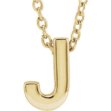 Load image into Gallery viewer, 14kt yellow gold mini initial pendant