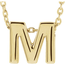 Load image into Gallery viewer, 14kt yellow gold mini initial pendant