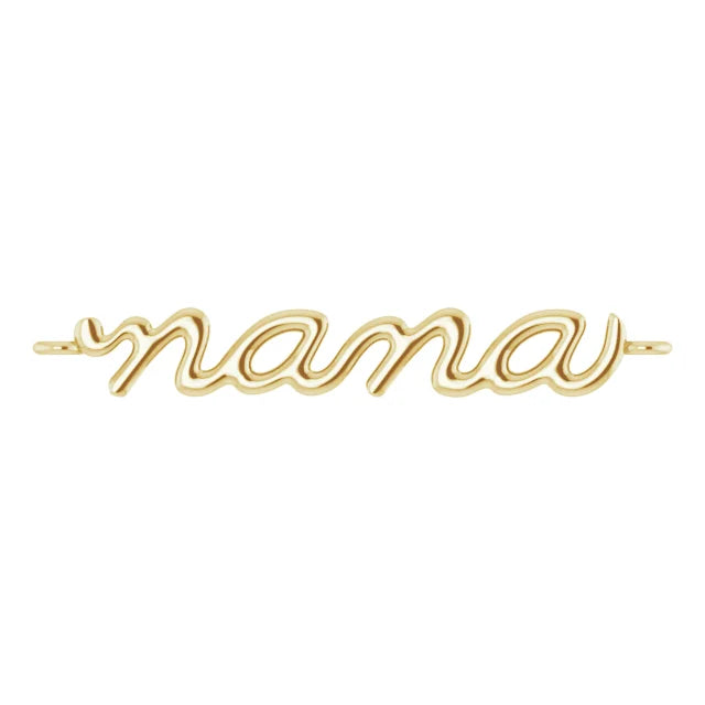 14K YELLOW GOLD  NANA FOREVER BRACELET CHARM