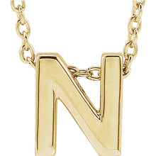 Load image into Gallery viewer, 14kt yellow gold mini initial pendant